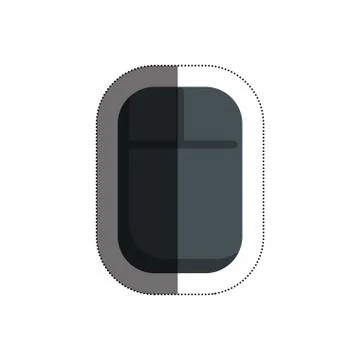 Computer mouse isolated icon Illustrazione stock