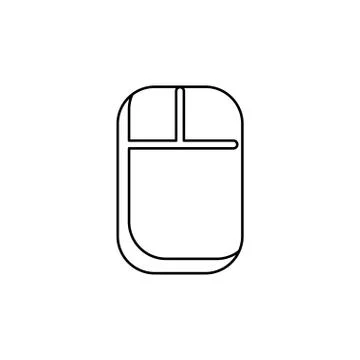 Computer mouse isolated icon Illustrazione stock