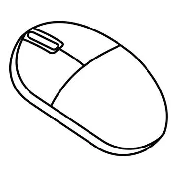 Computer mouse isolated icon Stock Illustration