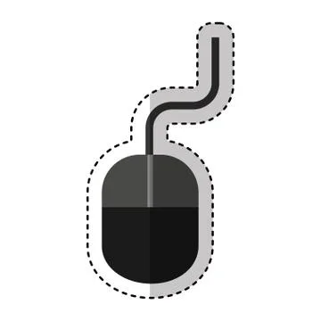 Computer mouse isolated icon Stock Illustration