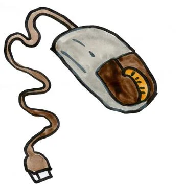 Computer mouse isolated on white background Stock Illustration