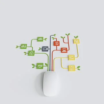 Computer mouse isolated on white background Stock Illustration