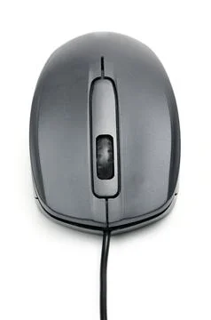 Computer mouse for issuing commands and controlling applications on a white.. Stock Photos