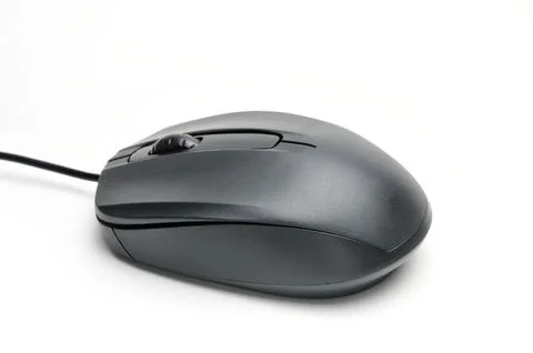 Computer mouse for issuing commands and controlling applications on a white.. Stock Photos