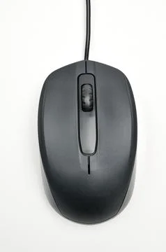 Computer mouse for issuing commands and controlling applications on a white.. Stock Photos