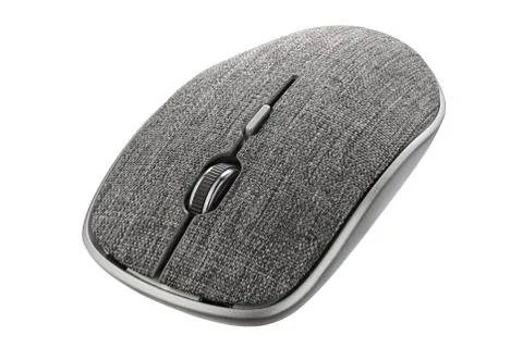 Computer mouse with jeans cloth. Isolated on a white background. Cut with the Stock Photos