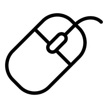 Computer mouse line icon. Device vector illustration isolated on white. Tool Stock Illustration