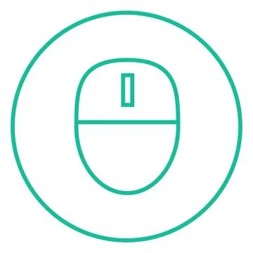 Computer mouse line icon Illustrazione stock