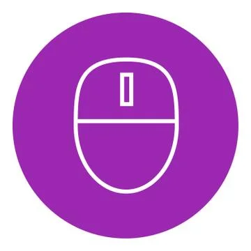 Computer mouse line icon 스톡 일러스트