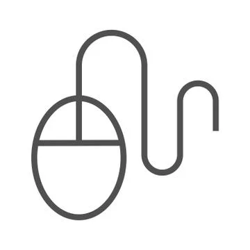 Computer Mouse line icon 스톡 일러스트