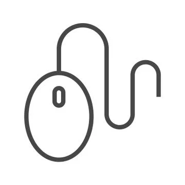 Computer Mouse line icon Illustrazione stock