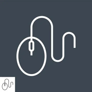 Computer Mouse line icon 库存插图