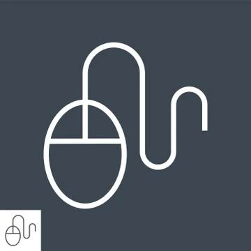 Computer Mouse line icon 库存插图