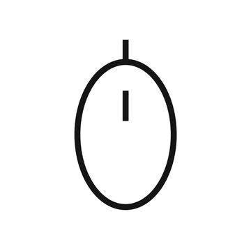 Computer mouse line icon isolated on white background. Black flat thin icon.. Stock Illustration
