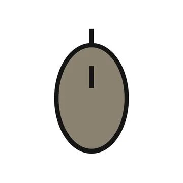 Computer mouse line icon isolated on white background. Black flat thin icon.. Stock Illustration