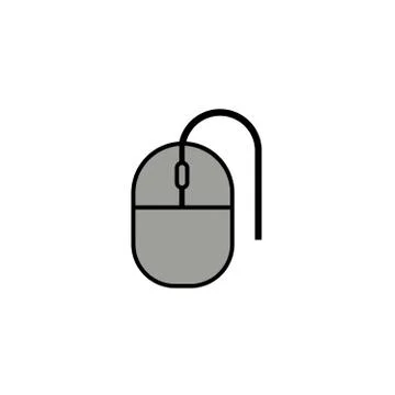 Computer mouse, line style icon 스톡 일러스트