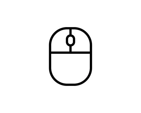 Computer mouse linear icon. Thin line illustration. Contour symbol. Vector is Stock Illustration