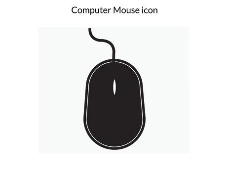 Computer mouse logo vector template Illustrazione stock