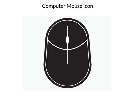 Computer mouse logo vector template Stock Illustration