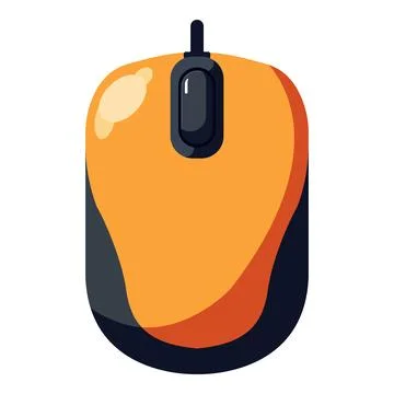 Computer mouse navigating interface, illustrating technology, hardware, click Ilustración de archivo
