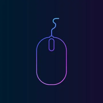 Computer mouse nolan icon. Simple thin line, outline vector of Technology ico Illustrazione stock