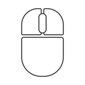 Computer mouse outline icon Stock Illustration