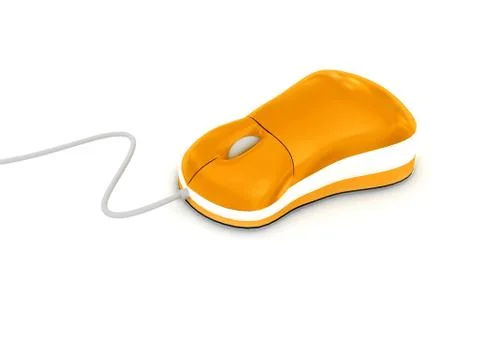 Computer mouse over white background Stock Illustration