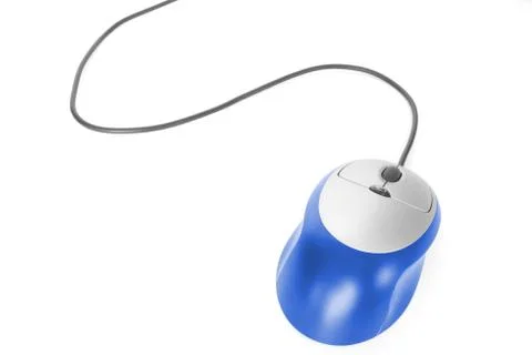 Computer mouse over white background Stock Photos