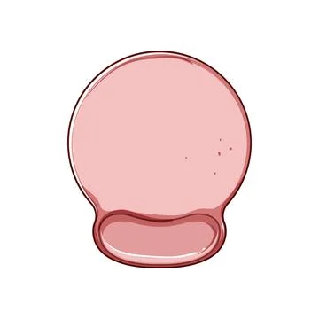 Computer mouse pad cartoon vector illustration Stock Illustration