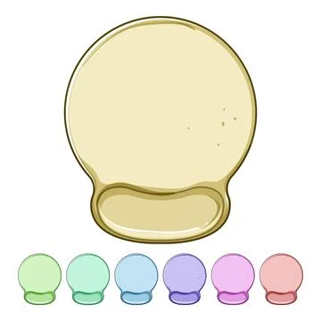 Computer mouse pad cartoon vector graphic Illustrazione stock