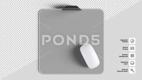 Computer Mouse Pad PSD Template
