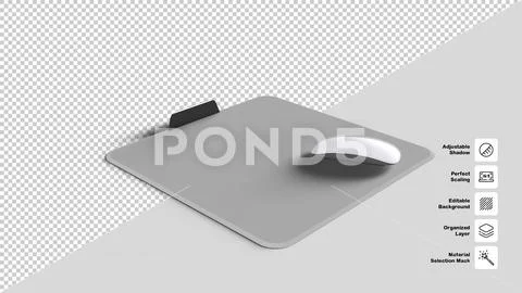 Computer Mouse Pad PSD Template