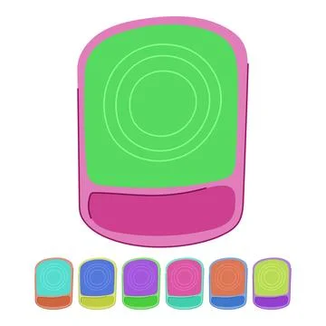 Computer mouse pad vector cartoon graphic Illustrazione stock