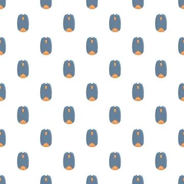 Computer mouse pattern creating seamless technology background Stock Illustration