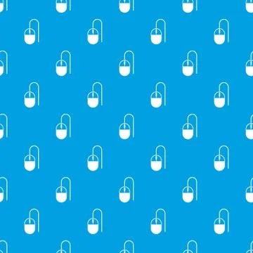 Computer mouse pattern seamless blue Illustrazione stock