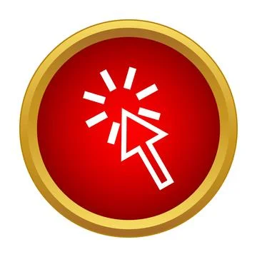 Computer mouse pointer clicking button icon ui 库存插图