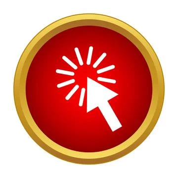 Computer mouse pointer clicking button icon Illustrazione stock