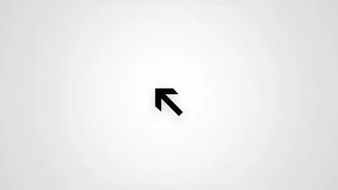 Computer Mouse Pointer Clicking on White Background with Digital Interface. Stock Footage 345773596