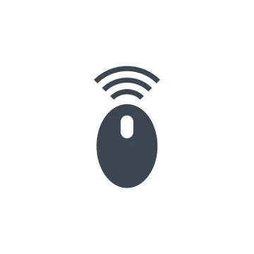 Computer Mouse related vector glyph icon. Stock Illustration