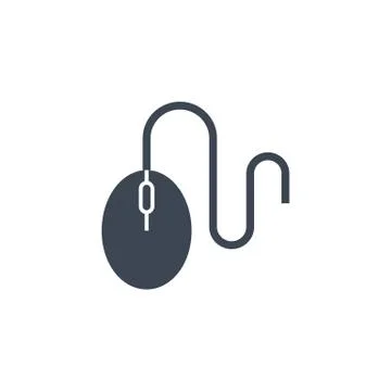 Computer Mouse related vector glyph icon. Stock Illustration