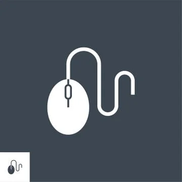 Computer Mouse related vector glyph icon. Stock Illustration