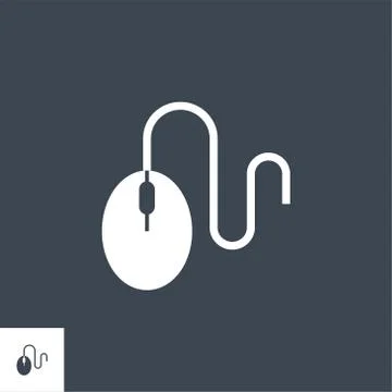 Computer Mouse related vector glyph icon. Stockillustratie