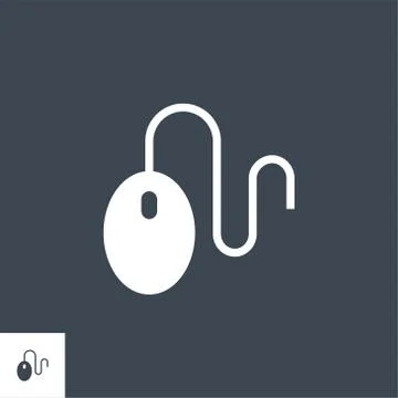 Computer Mouse related vector glyph icon. 库存插图