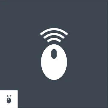 Computer Mouse related vector glyph icon. Illustrazione stock