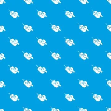 Computer mouse repair pattern seamless blue Stock Illustration