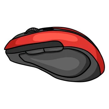 Computer mouse. Required to control your computer. Cartoon style. Stock Illustration