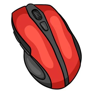 Computer mouse. Required to control your computer. Cartoon style. Stock Illustration