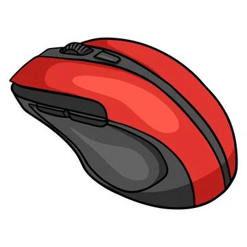 Computer mouse. Required to control your computer. Cartoon style. 库存插图