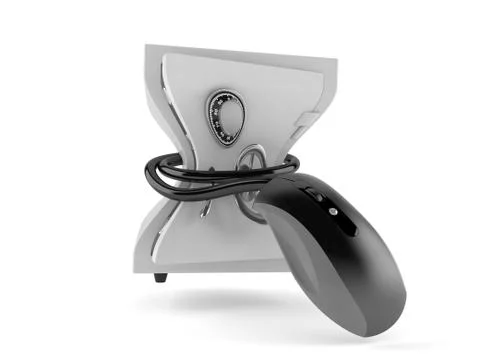 Computer mouse with safe Stock Illustration