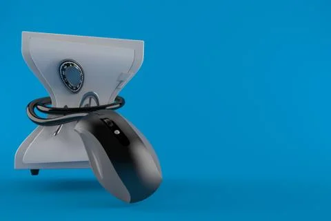Computer mouse with safe Stock Illustration